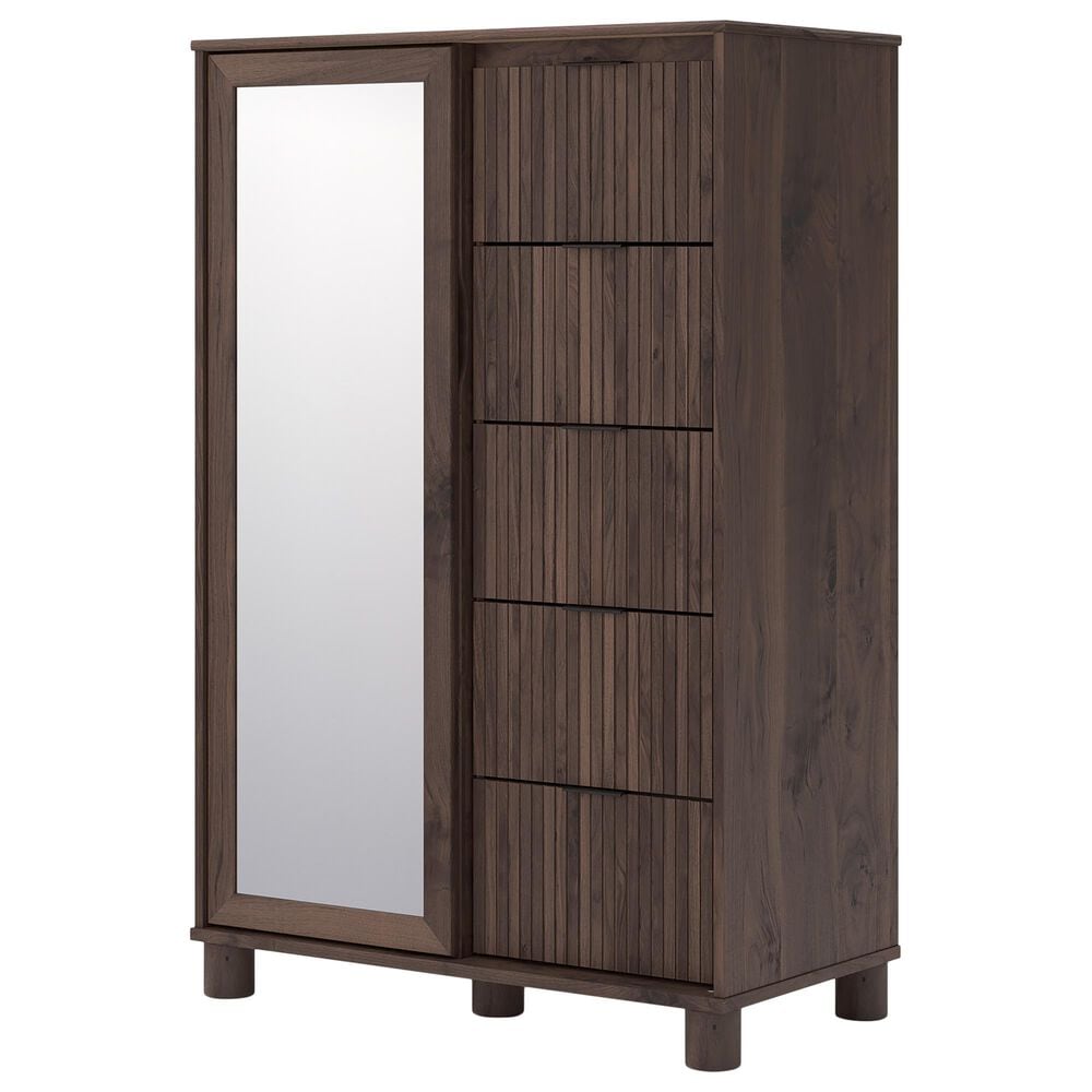 Ashley 5-Piece Queen Panel Platform Bedroom Set in Rich Brown, , large