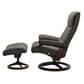 Stressless View Large Chair and Ottoman in Metal Grey, , large