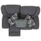 Catnapper Trifecta Power Reclining Rocking Loveseat in Smoke, , large