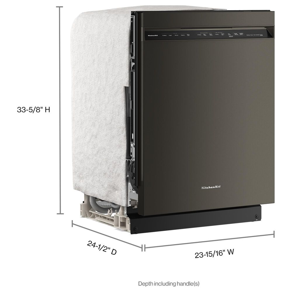 KitchenAid 24&quot; Third Level Jet Rack Dishwasher with 40+ Total Wash Jets and Pocket Handle in Black Ore, , large