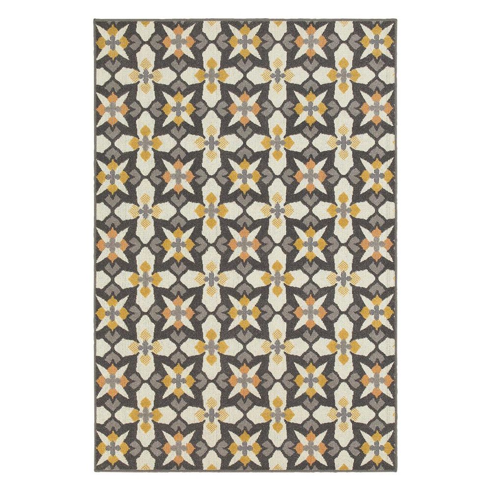 Oriental Weavers Hampton 8021L 1"11" x 7"6" Grey Runner, , large