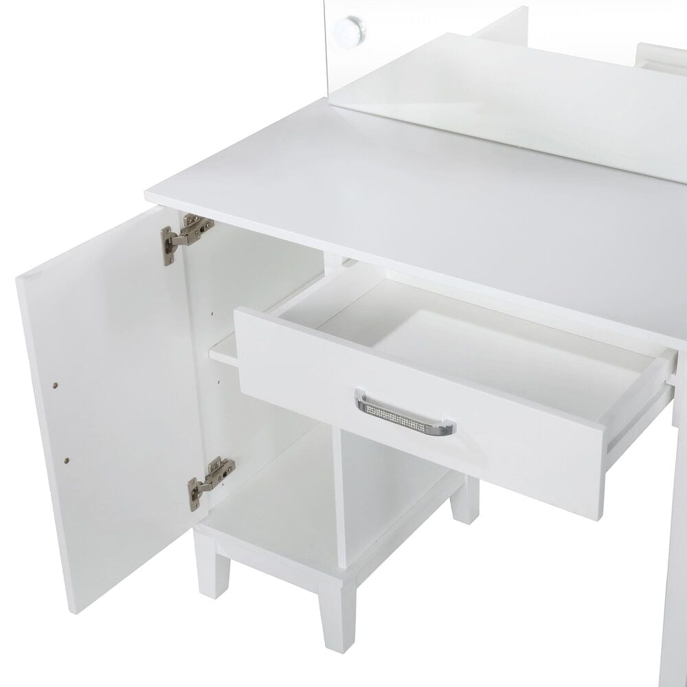 Pacific Landing Vanity 3 Piece Set with LED Lights in White, , large