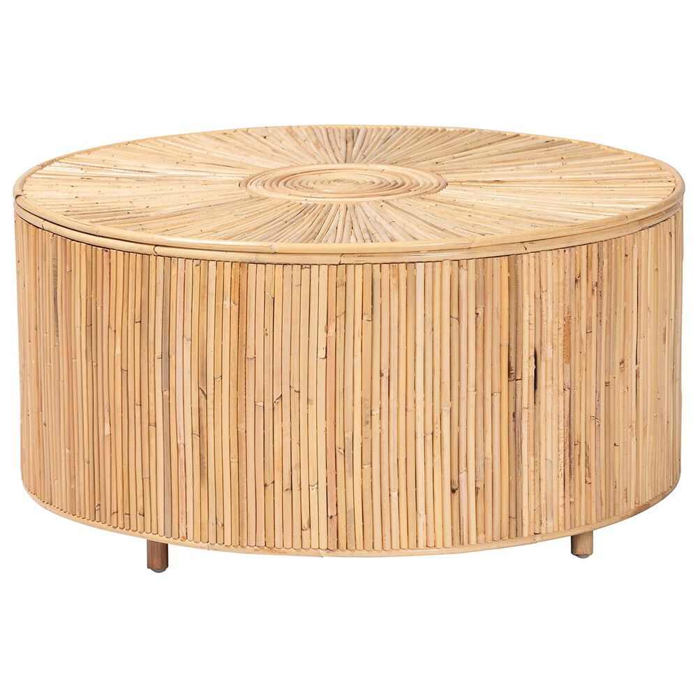 Baxton Studio Miami Coffee Table in Light Honey, , large