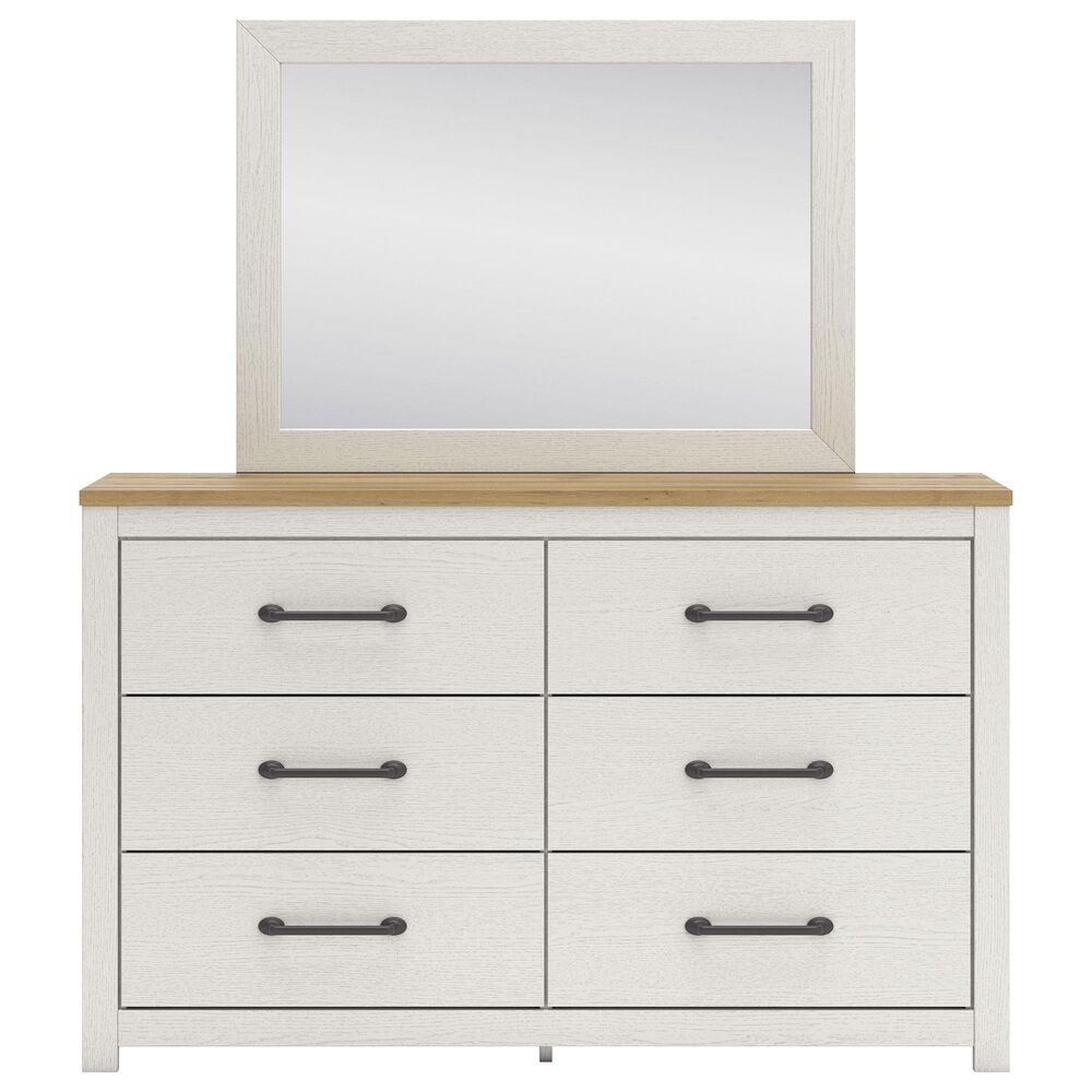 Ashley Linnocreek 3-Piece Twin Bedroom Set in White and Warm Brown, , large