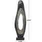 Maple and Jade Abstract Teardrop Decorative Sculpture in Satin Black and Silver, , large