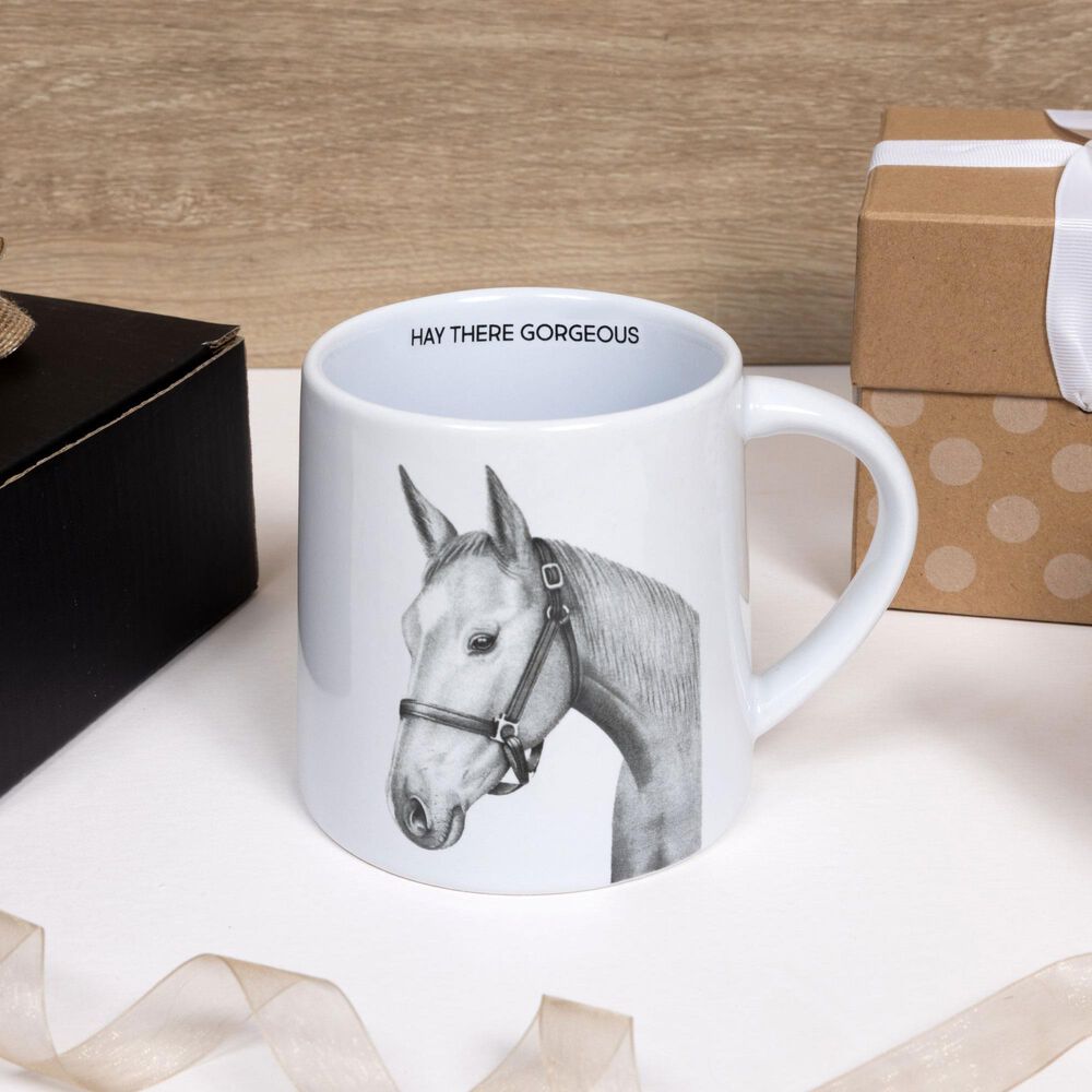 Pavilion Hay There 17 Oz Mug in Gray and White, , large