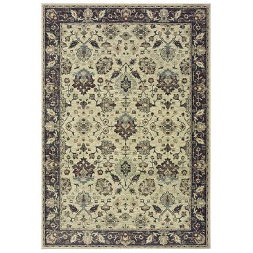 Oriental Weavers Raleigh 8026E 3"10" x 5"5" Ivory and Navy Area Rug, , large