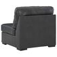 Ashley Brindley Pier 5-Piece Stationary Symmetrical Leather Sectional in Fog, , large