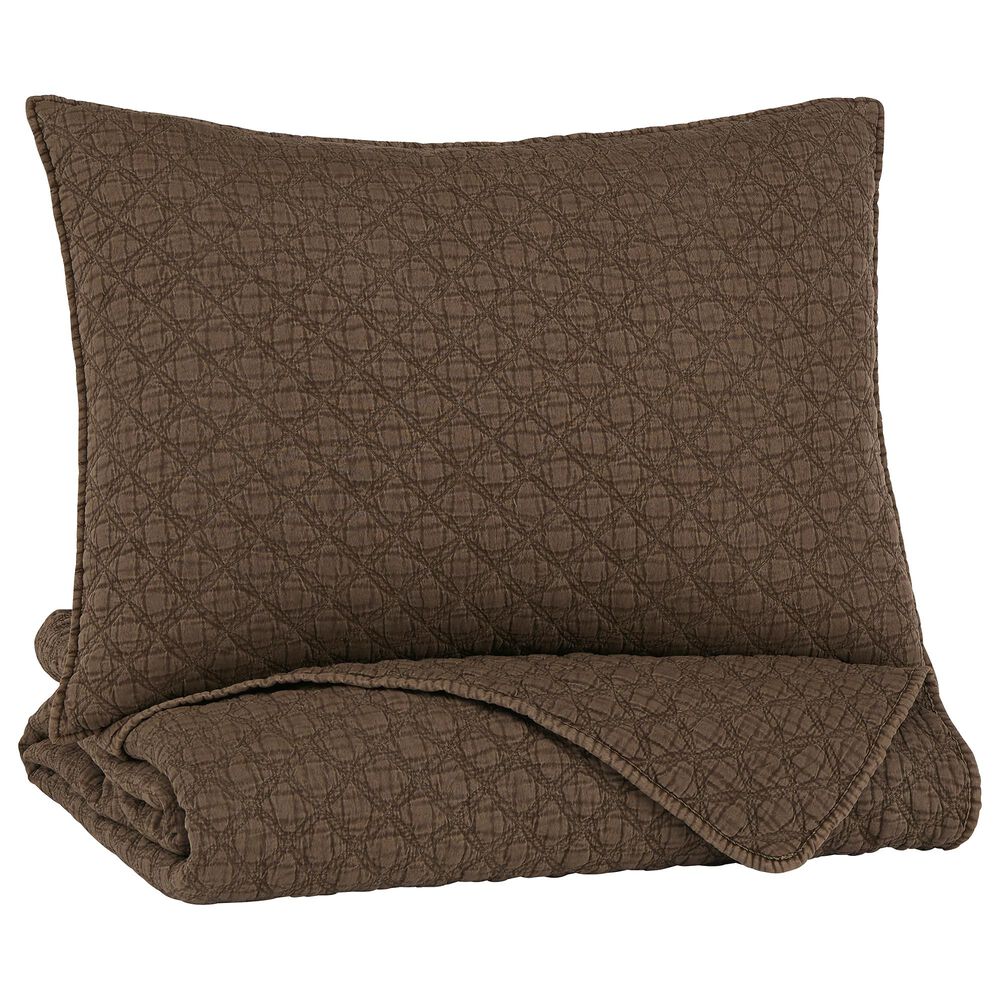 Signature Design by Ashley Ryter 2-Piece Twin Coverlet Set in Brown, , large