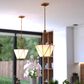 Vaxcel Lighting Burnett 3-Light Cone Pendant in Muted Brass, , large