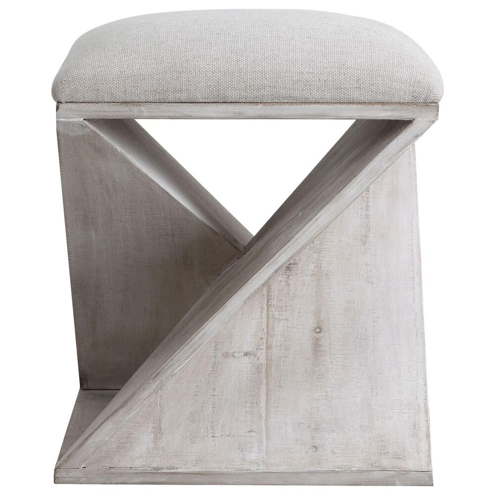 Uttermost Benue Ottoman in White Washed Fir Wood, , large