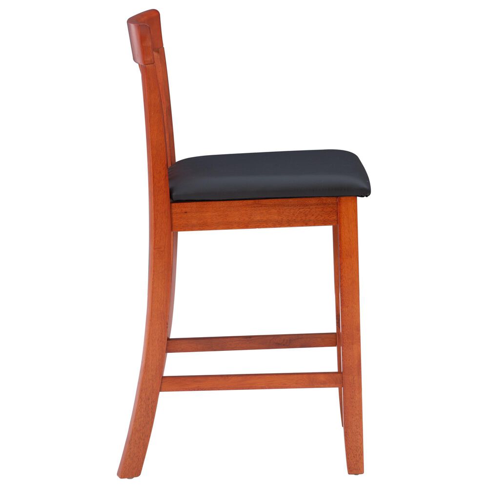 Linon Home Decor Torino Craftsman Counter Stool in Dark Cherry, , large