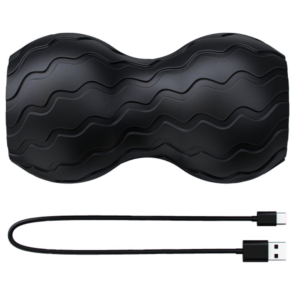 Therabody Wave Duo Portable Smart Vibrating Roller in Black, , large