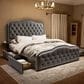HOMLUX Full Upholstered Platform Storage Bed Frame with Headboard in Gray, , large