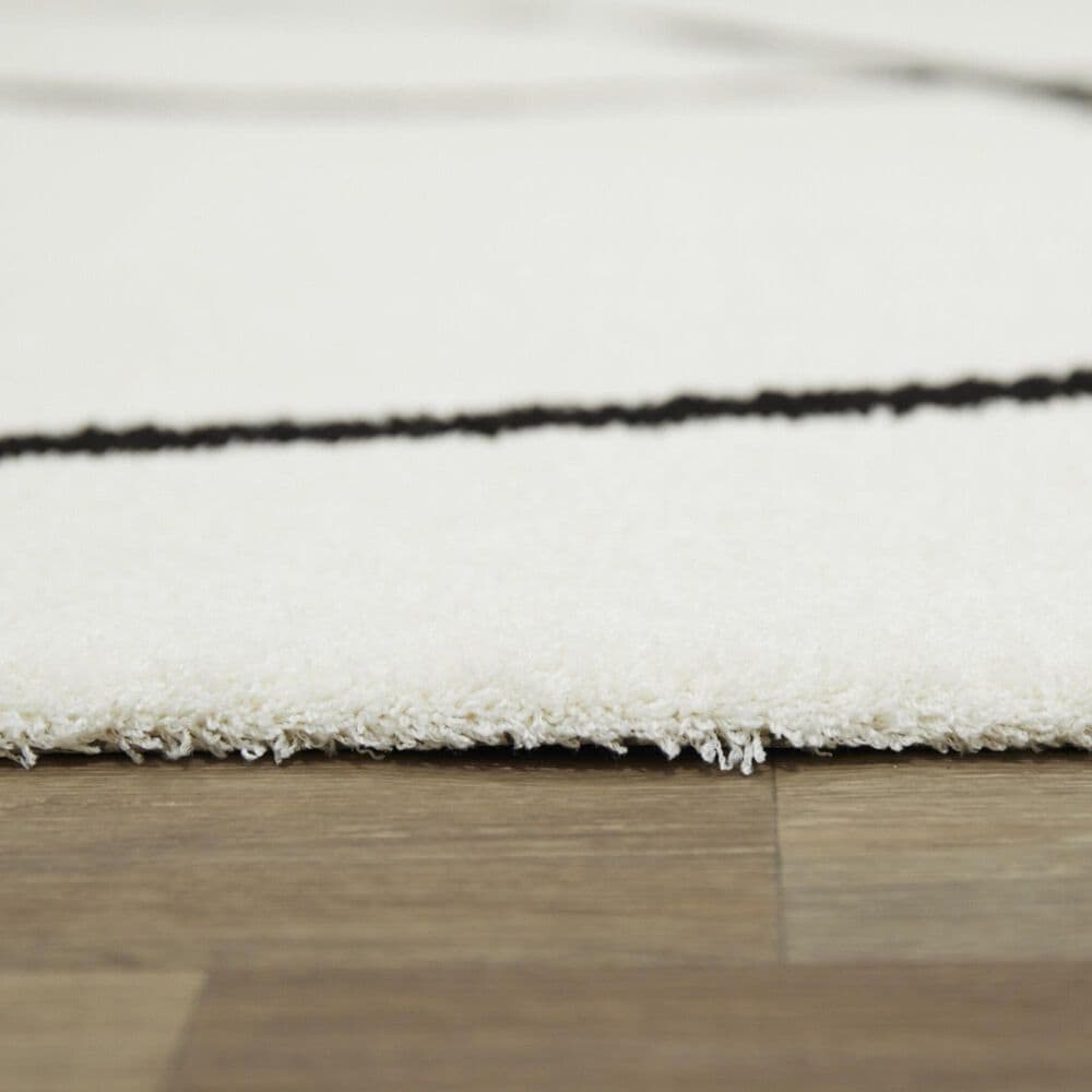 Balta Rugs Baxter 5&#39;3&quot; x 7&#39; White and Black Area Rug, , large