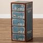 Baxton Studio Alba 5-Drawer Accent Storage Cabinet in Blue, , large