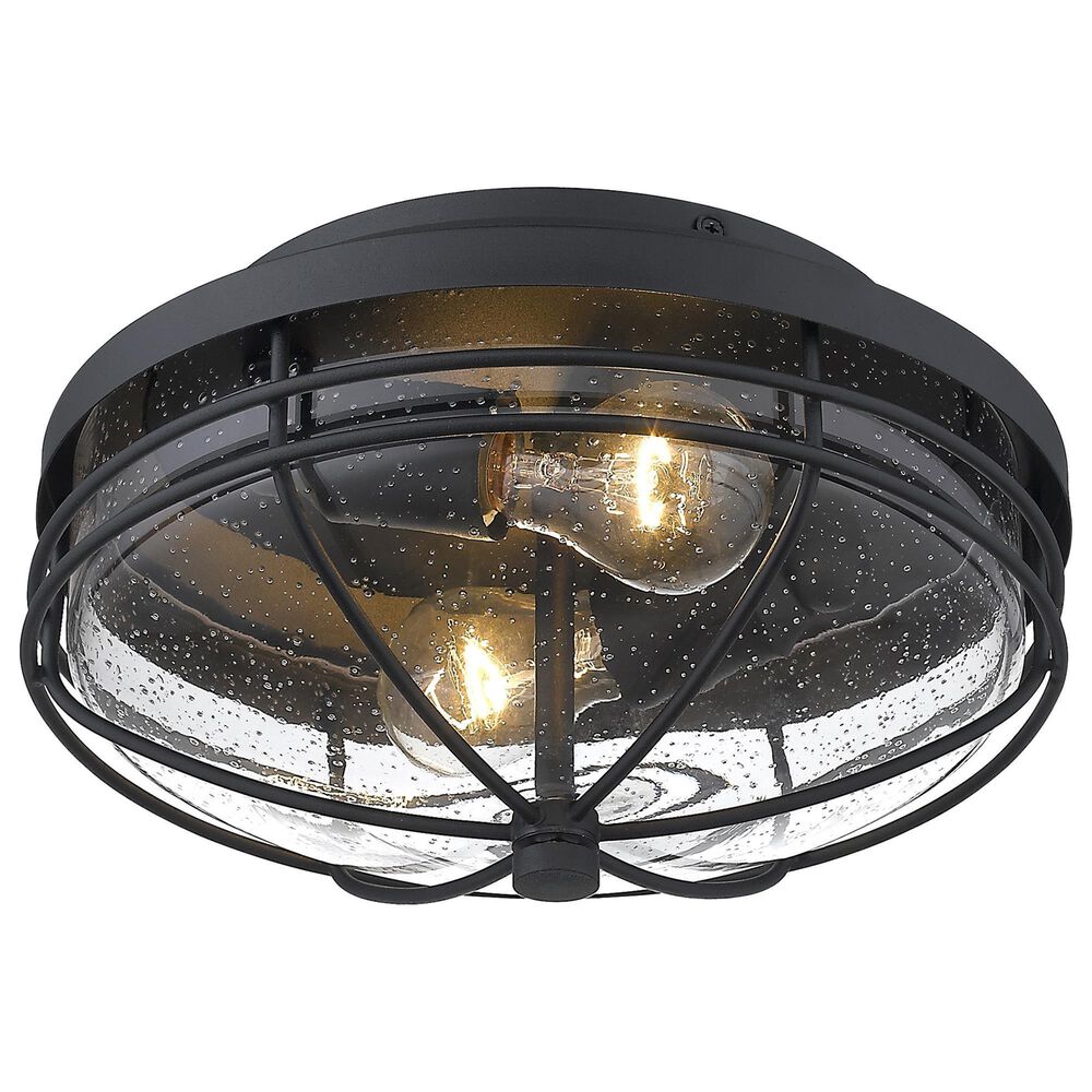 Golden Lighting Seaport Outdoor Flush Mount in Natural Black, , large
