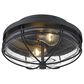 Golden Lighting Seaport Outdoor Flush Mount in Natural Black, , large