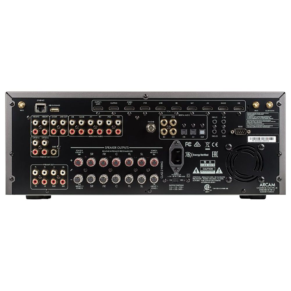 HTC HDMI 2.1 High Power Class AB AV Receiver in Black, , large