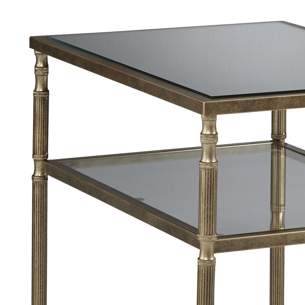 Ashley Cloverty End Table in Aged Gold and Clear, , large
