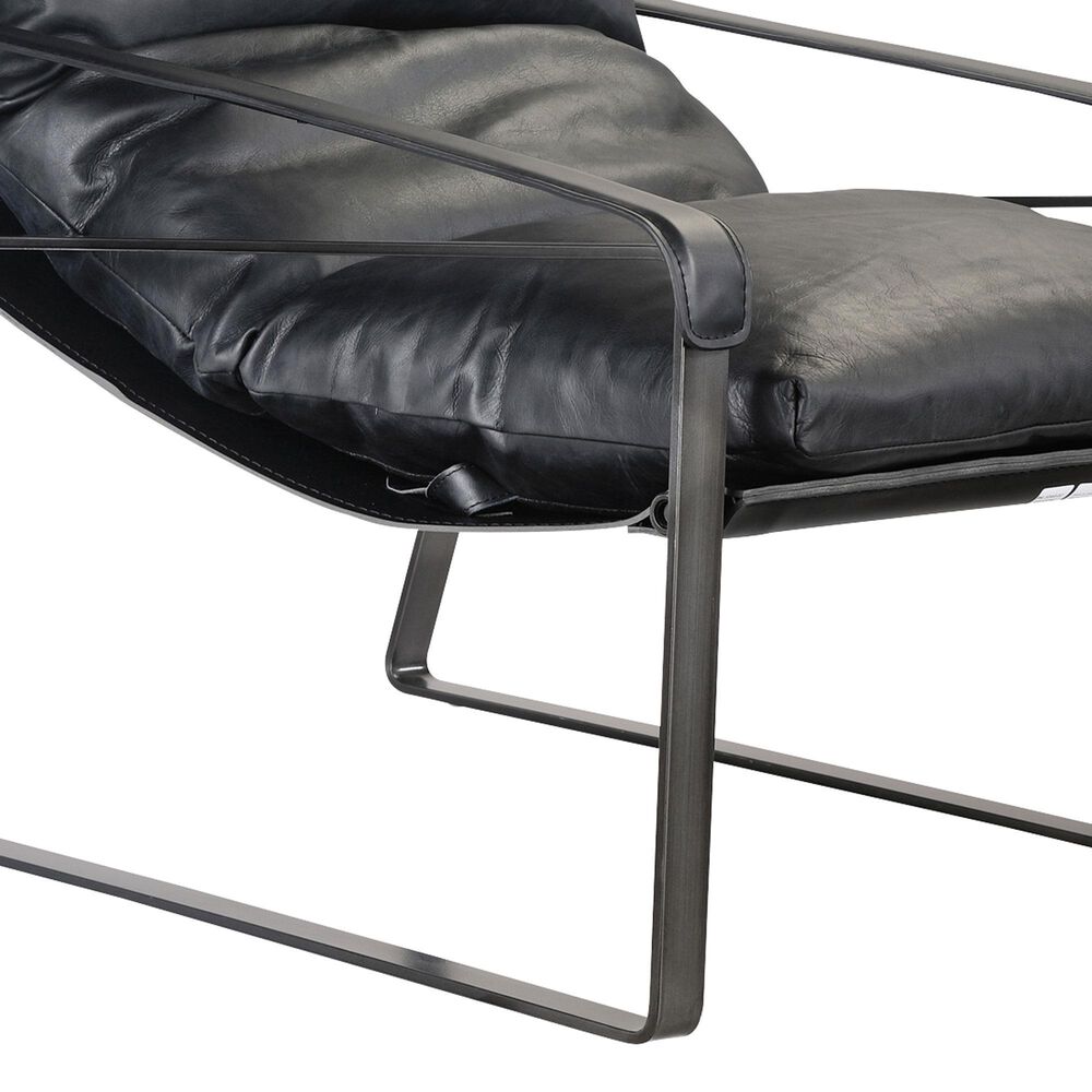 Moe&#39;s Home Collection Connor Leather Club Chair in Black, , large