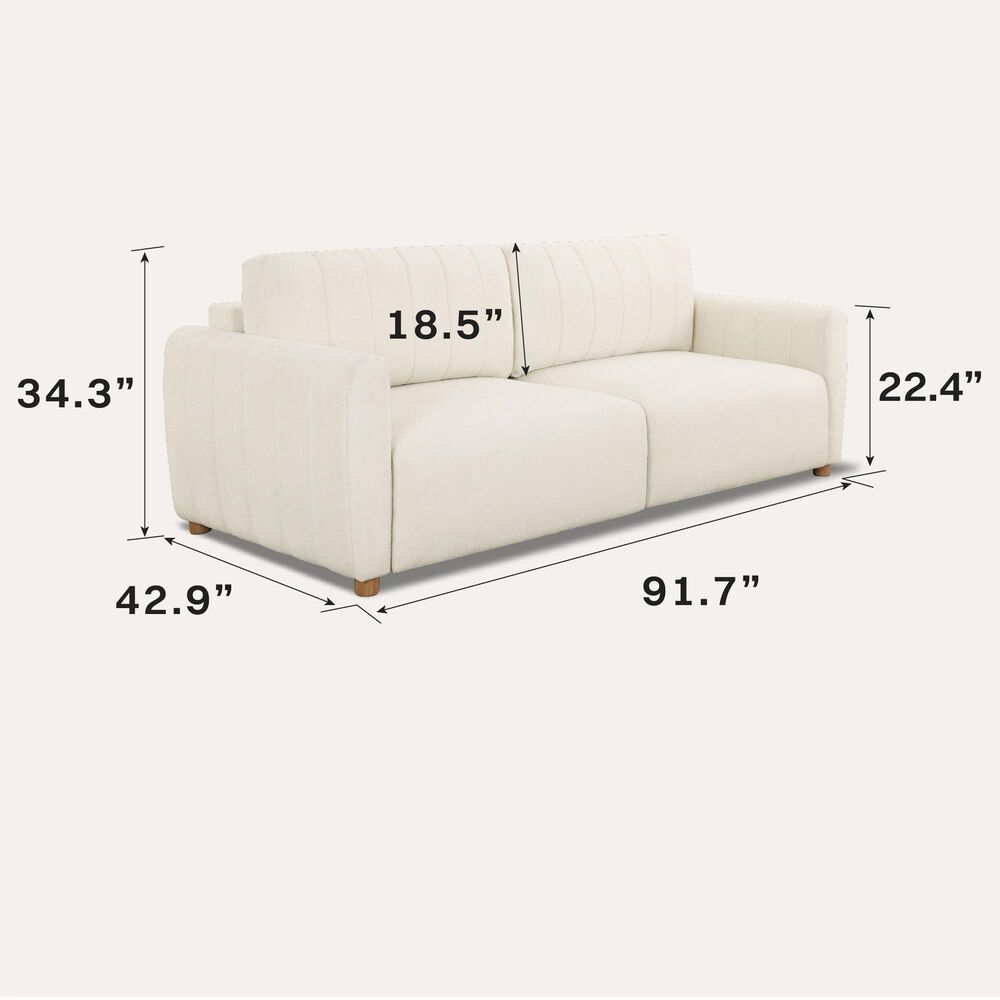 Lifestyle Solutions Galloway Convertible Sofa in Ivory, , large
