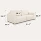 Lifestyle Solutions Galloway Convertible Sofa in Ivory, , large