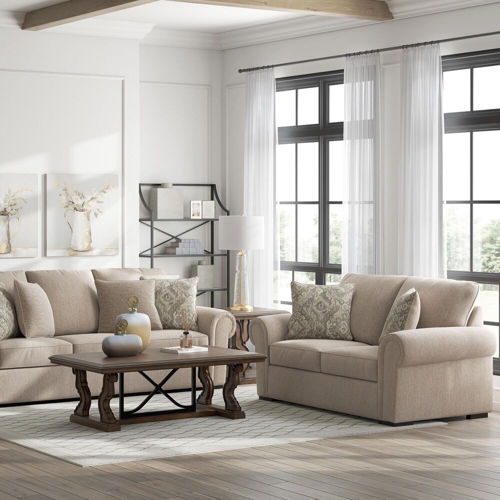 Ashley Sararose Stationary Loveseat in Heather, , large