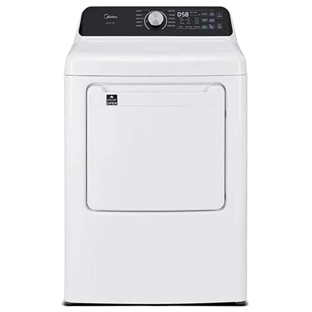 Midea 4.5 Cu.Ft. Smart Top Load Washer and 7.0 Cu. Ft. Gas Dryer Laundry Pair in White, , large