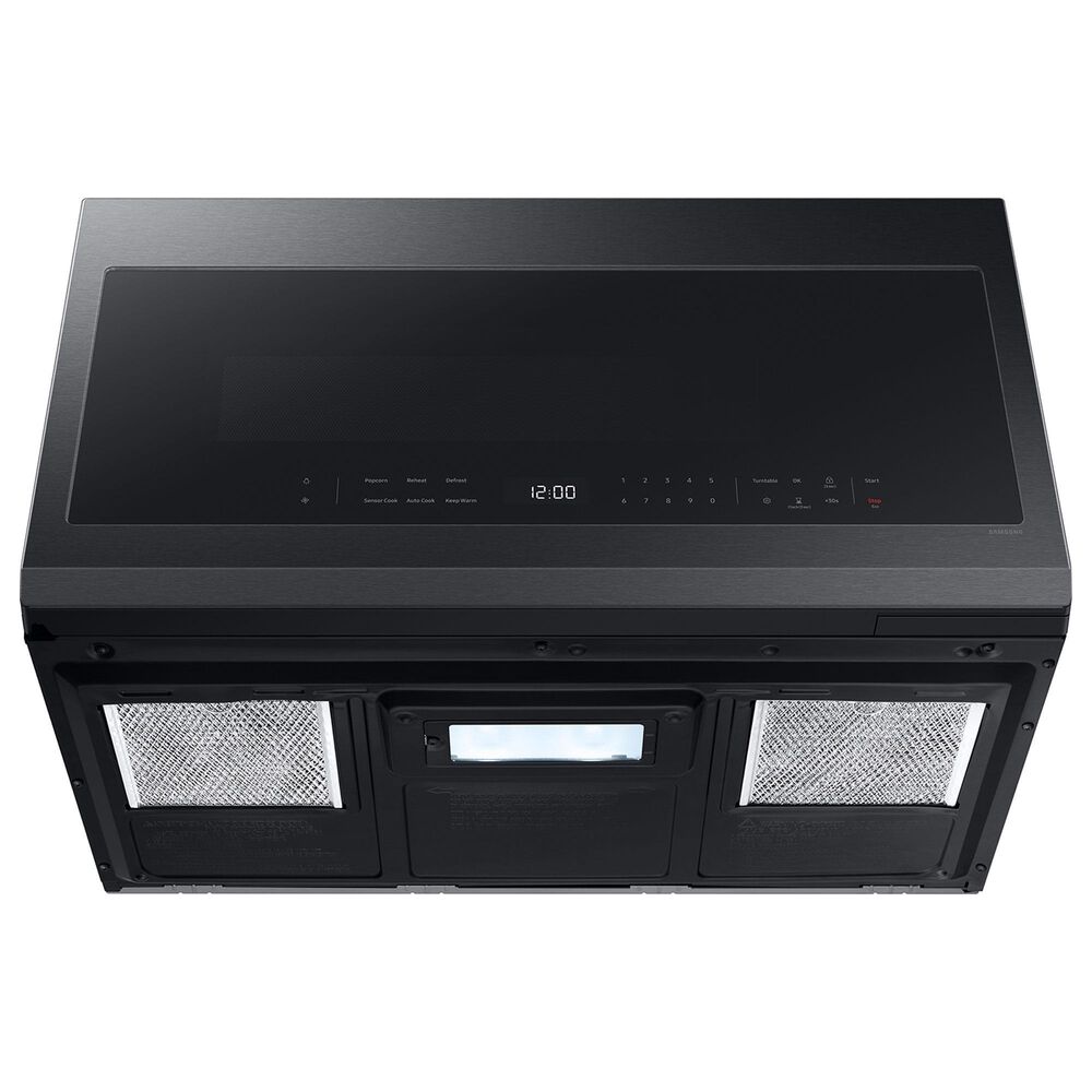 Samsung Bespoke 2.1 Cu. Ft. Smart Over-The-Range Microwave with Auto-Dimming Glass Touch Controls and LED Display in Matte Black Steel, , large