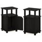 HOMLUX 3-Tier End Table with Door in Espresso and Black (Set of 2), , large