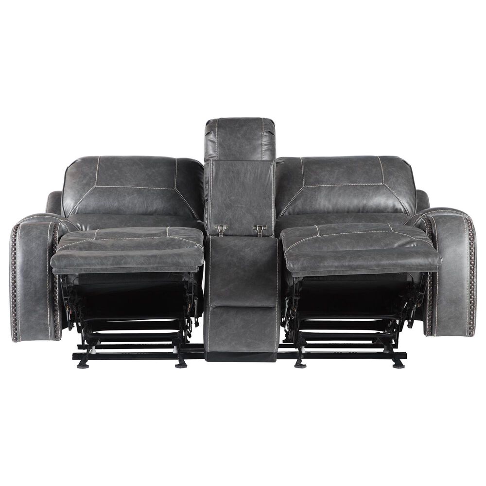Steve Silver Keily Manual Reclining Loveseat in Dove Grey, , large