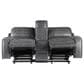 Steve Silver Keily Manual Reclining Loveseat in Dove Grey, , large