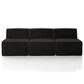 Furniture of America Facil 3-Piece Modular Armless Sofa in Black, , large