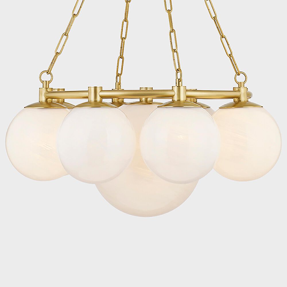 Hudson Valley Lighting Thornwood 9-Light Chandelier in Aged Brass, , large