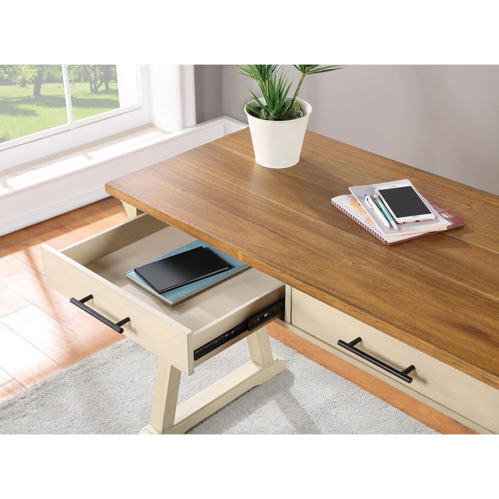 OSP Home Jericho Rustic Writing Desk in Antique White, , large