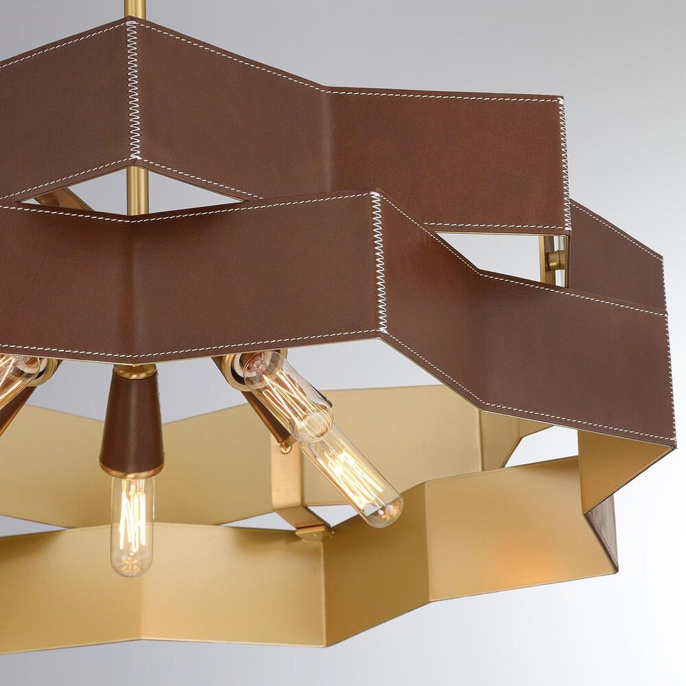 Savoy House Atherton 5-Light Pendant in Warm Brass, , large