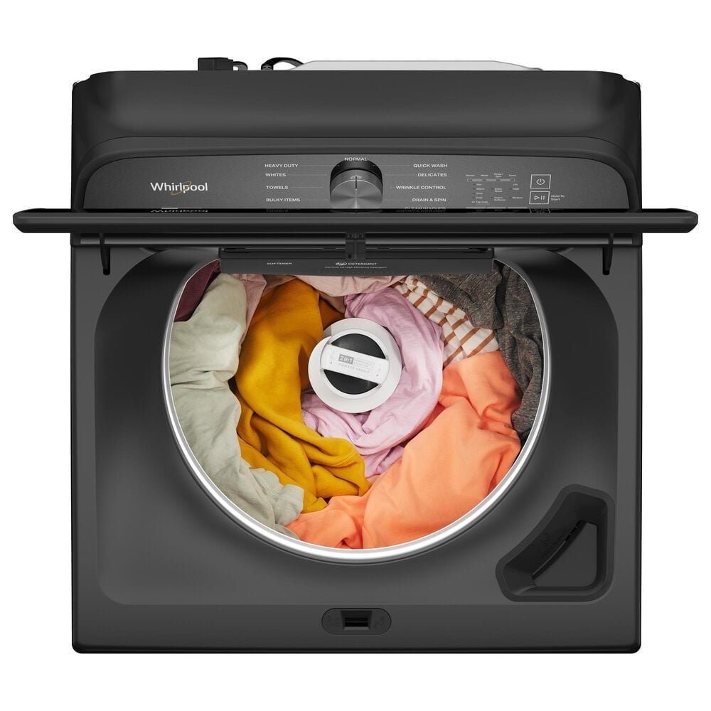 Whirlpool 5.3 Cu. Ft. Top Load Washer with Impeller in Volcano Black, , large