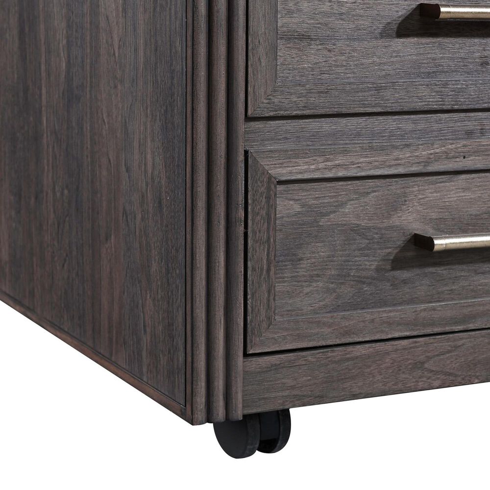 Belle Furnishings Modern Edge Castered File Cabinet in Caffe, , large