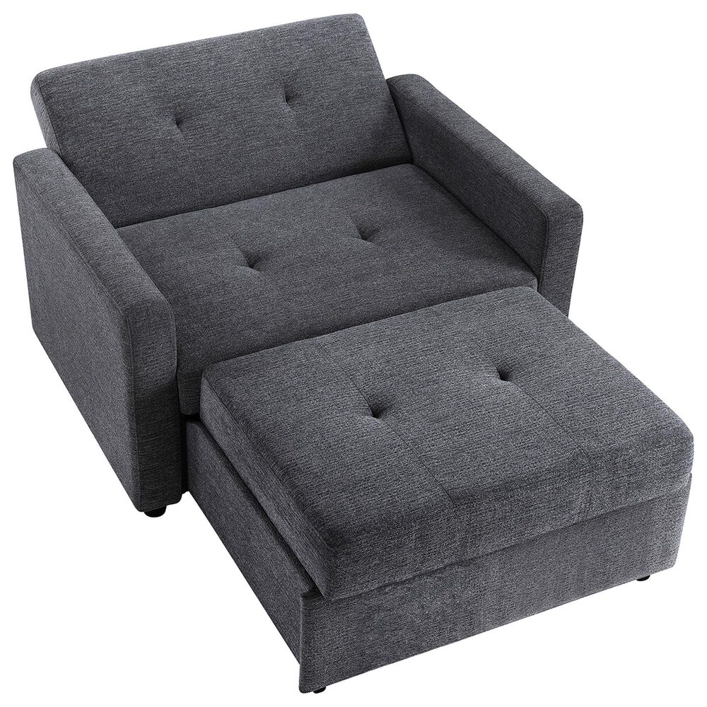 Steve Silver Convertible Sleeper Chair in Gray, , large