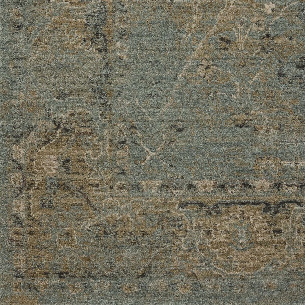 Loloi Briar Aqua and Olive 9'3" Round Area Rug, , large