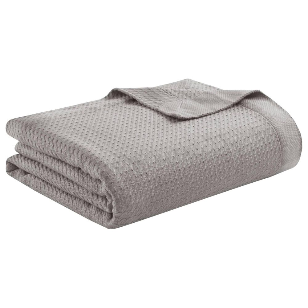 Hampton Park Egyptian Cotton King Blanket in Grey, , large