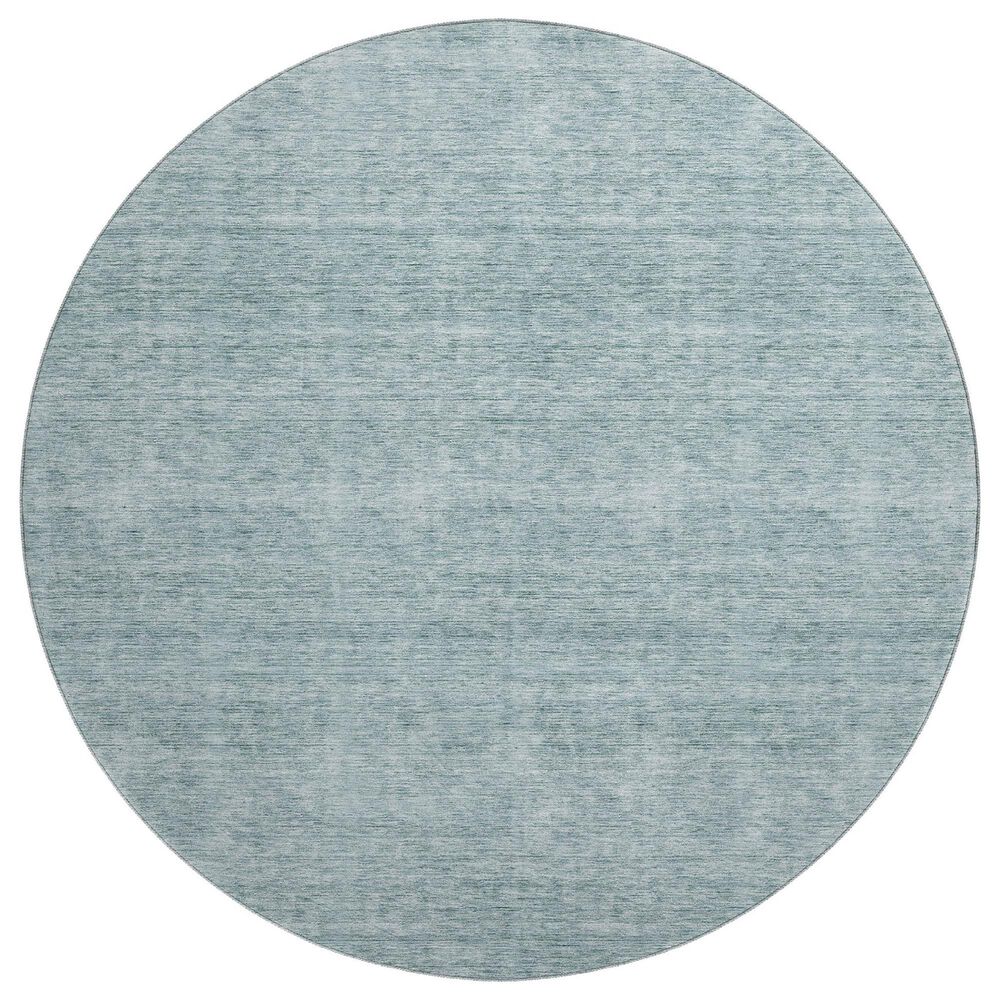 Dalyn Rug Company Soft Essentials Solid Sky 8" Round Indoor/Outdoor Area Rug, , large