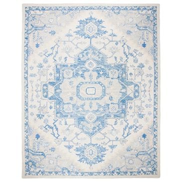 Safavieh Micro-Loop 8" x 10" Ivory and Blue Area Rug, , large