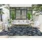Nourison Garden Oasis GOA03 Navy 8" x 10" Indoor/Outdoor Area Rug, , large