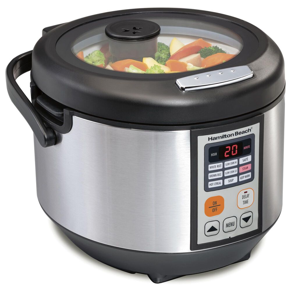 Hamilton Beach 4.5-Quart Digital Multi Cooker in Stainless Steel, , large