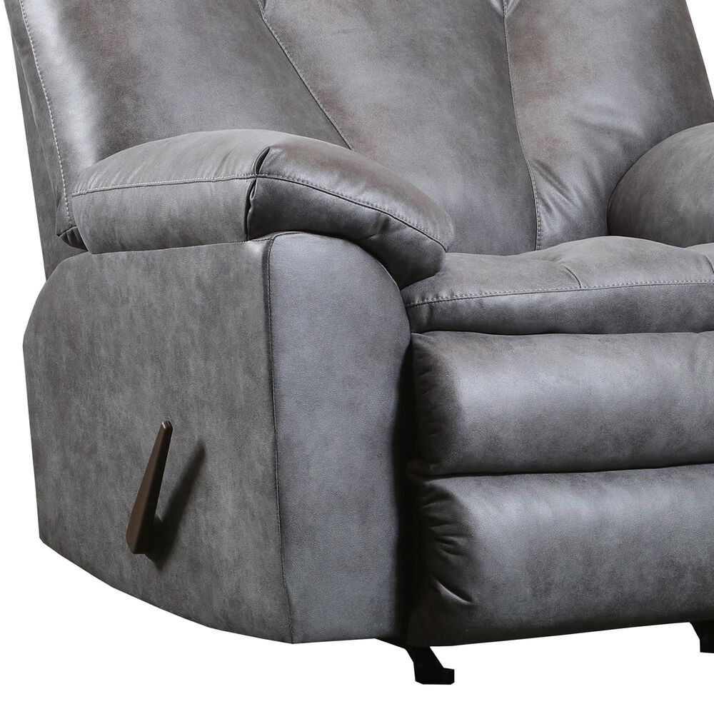 Southern Motion Bennett Manual Rocker Recliner in Amos Gunmetal, , large