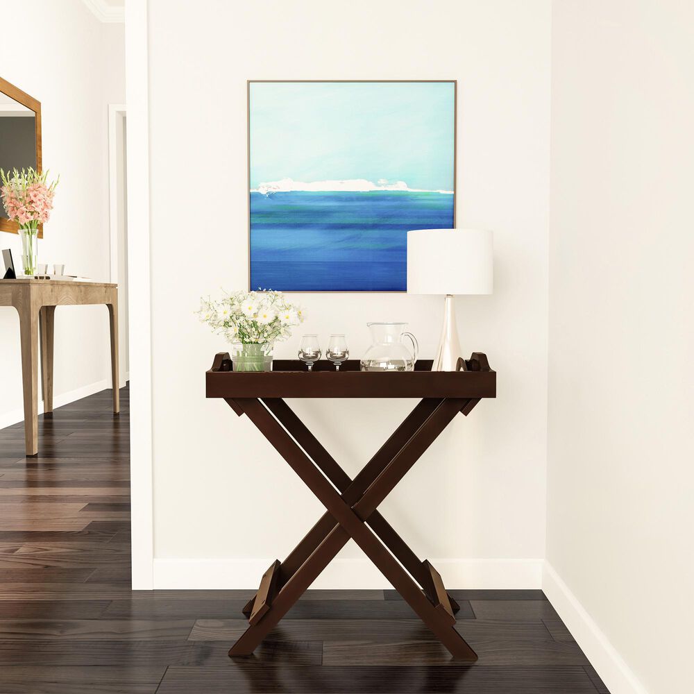 Timberlake Lavish Home Folding End Table in Brown, , large