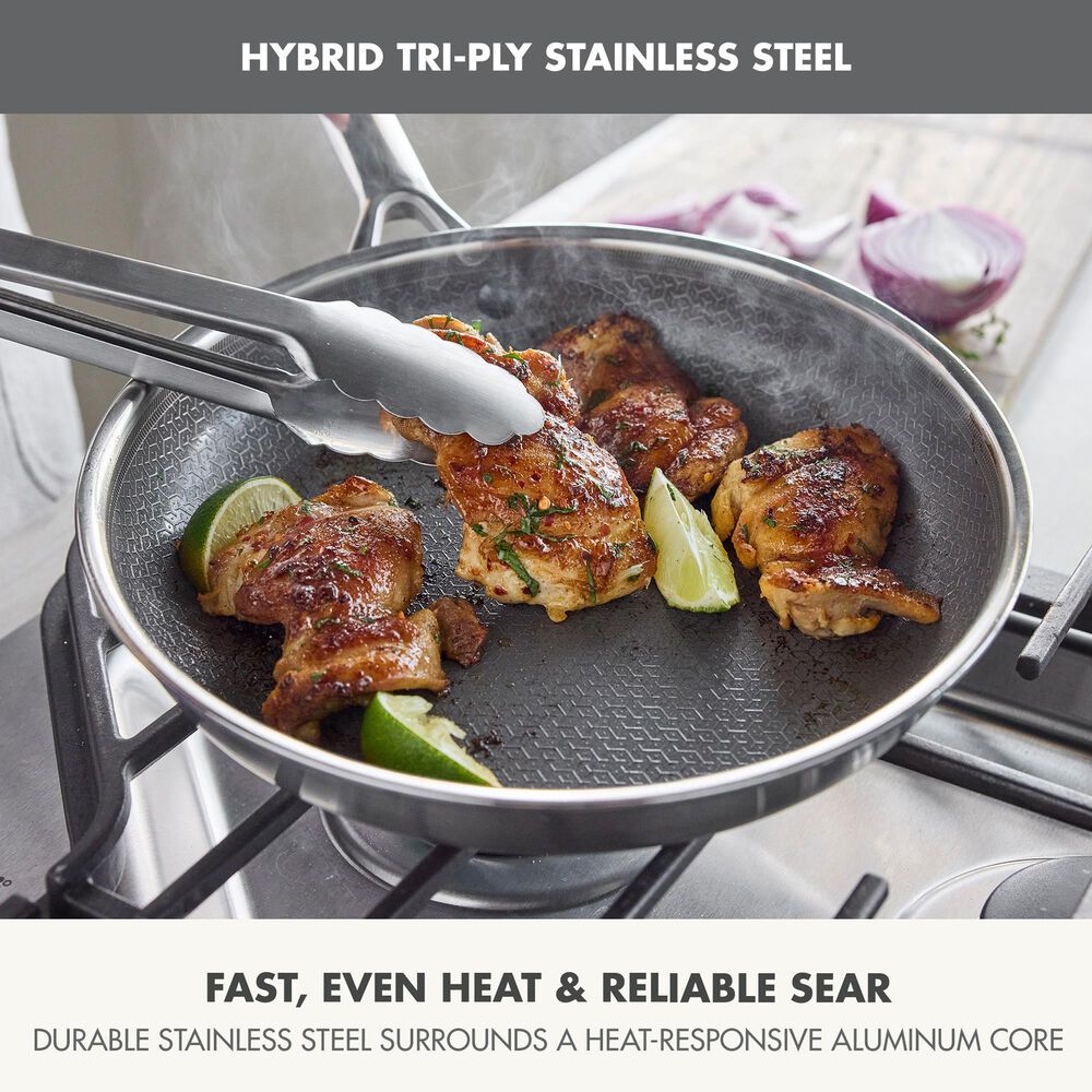 Green Pan Apex Hybrid 10" Ceramic Open Frypan in Stainless Steel, , large