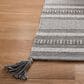 Safavieh Montauk MTK215F 6" x 9" Grey and Ivory Area Rug, , large